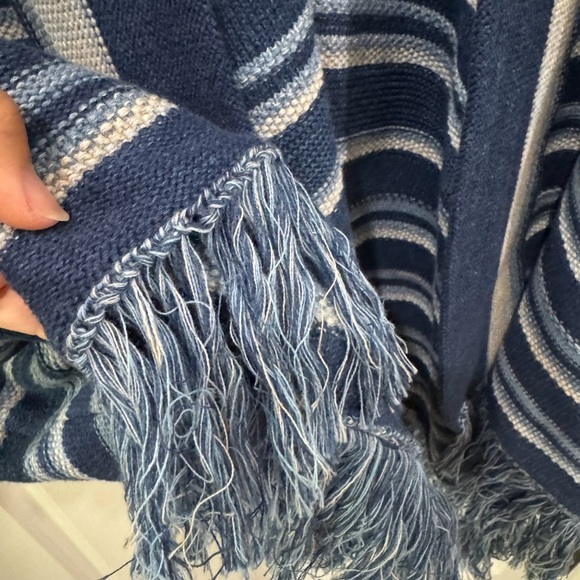 Lauren Ralph Lauren Fringe Trim Open Cardigan S/M EUC - Picture 6 of 10